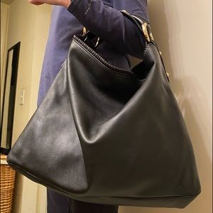 GUCCI Leather Horsebit Large Hobo